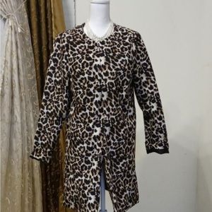 Leopard Print Sexy Jacket Coat For Women Ladies  Long Coats Jackets Vintage Wint